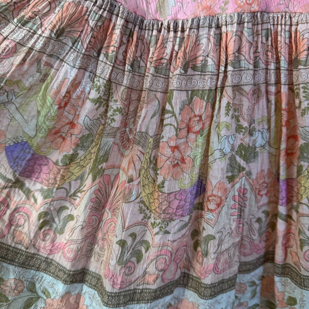 Spell & The Gypsy Seashell Strappy Midi Dress Coral - Size Small - Picture 16 of 16